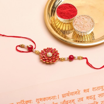 Red Floral Rakhi
