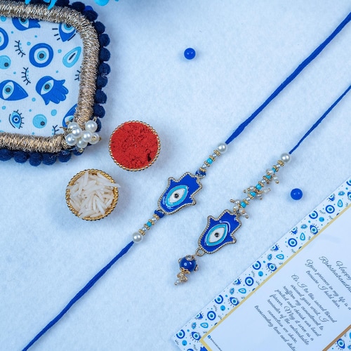 Buy Evil Eye Karma Kavach Rakhi With Raksha Note