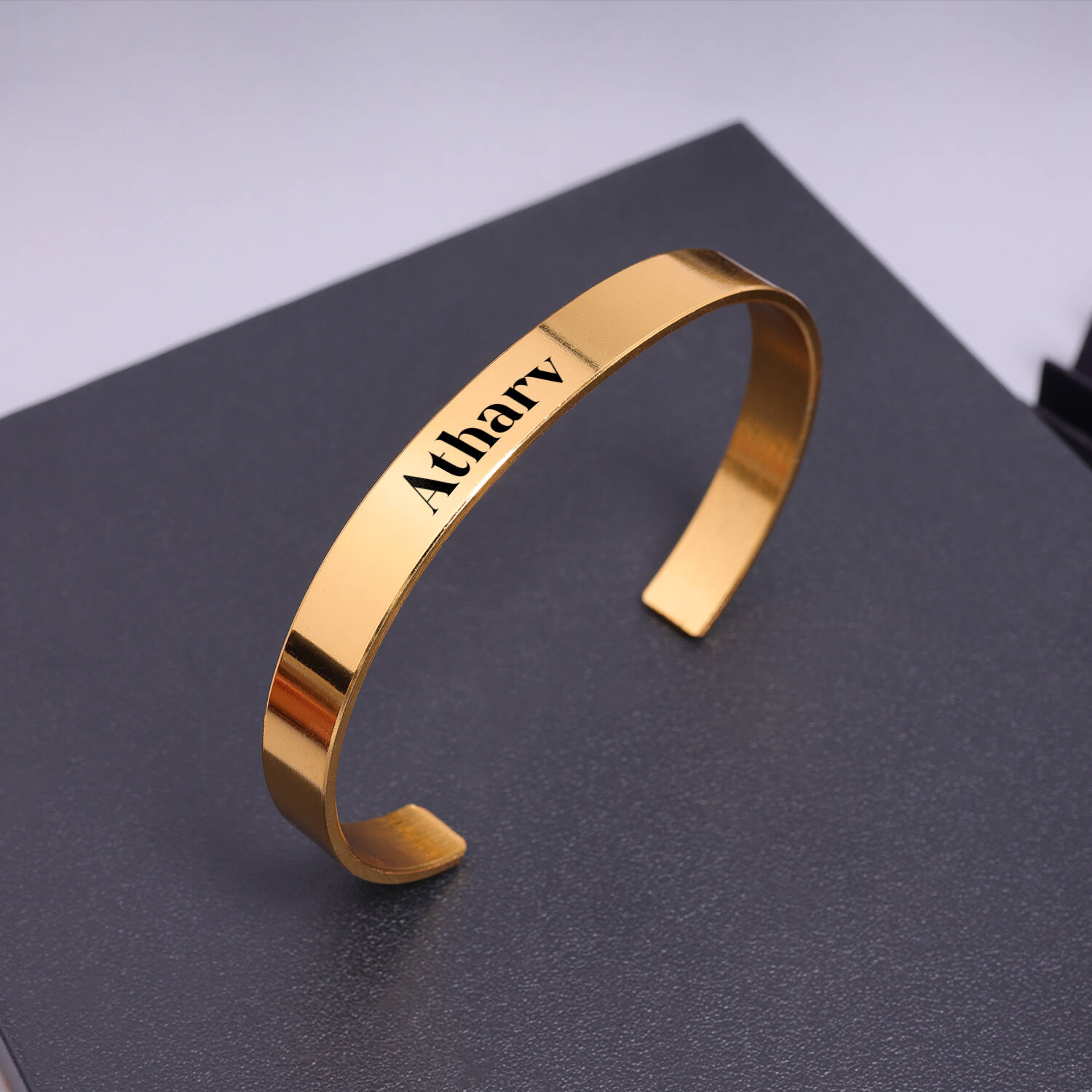 Buy Gold Engraved Cuff Bracelet for Men Custom Mens Cuff Online in India   Etsy