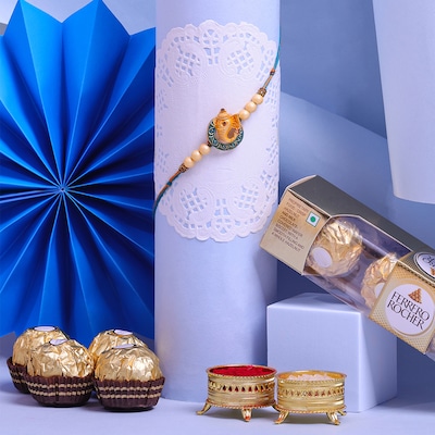 Ganesha Rakhi With Ferrero Rocher