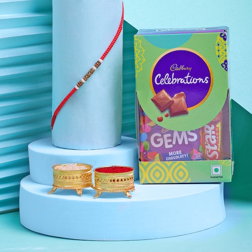 Buy Mix Beads Rakhi With Gift Pack