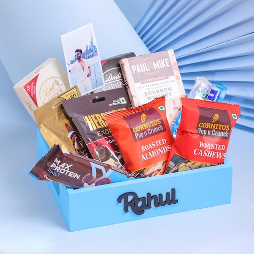 Buy Imported Choco And Nuts With Personalized Hamper