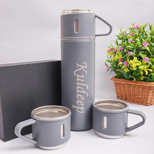 Vacuum Flask Set With 3cups -500ml