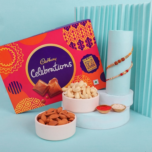 Buy Graceful Rakhi With Cadbury Celebration Combo
