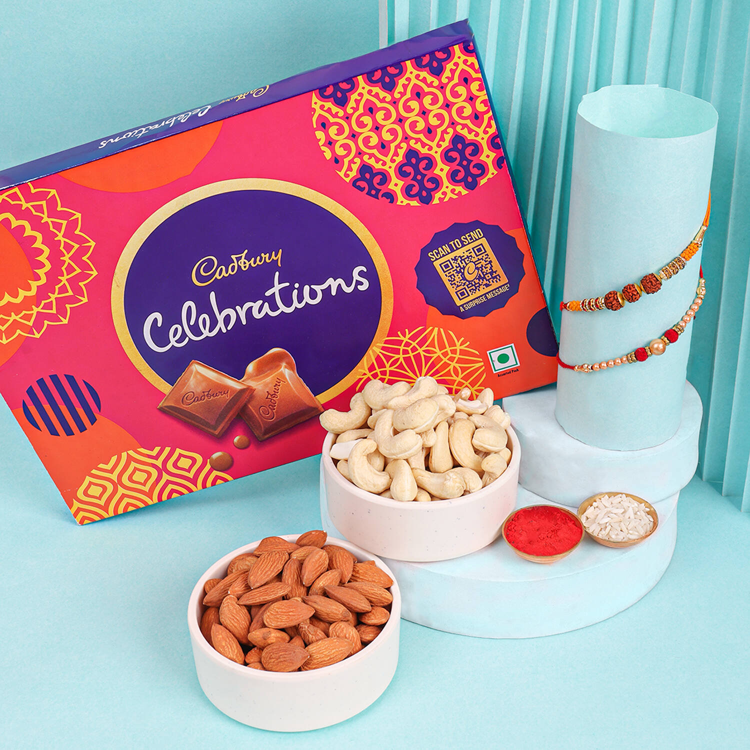 Buy Cadbury Celebrations Chocolate Gift Pack, 178.8 g (Pack of 2) with  Handmade rakhi Online at Best Prices in India - JioMart.