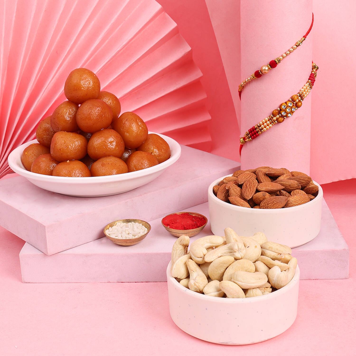 Be My Choco Pie Rakhi Gift Hampers | Chocolate Basket for Rakhi | Blooms  Only