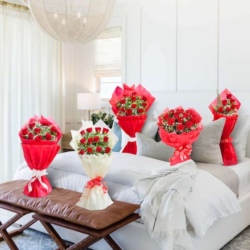 Buy Forever Love Red Rose Standing Bouquets