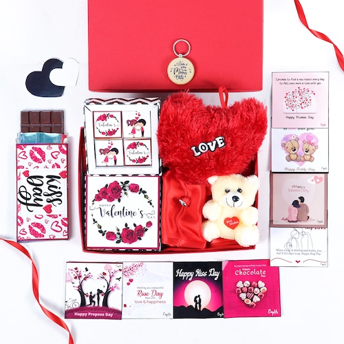 Buy 7 Valentines Card Teddy Treat Chocojoy