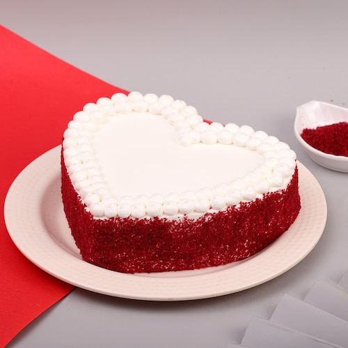 Buy Heart Shaped Red Velvet Cake