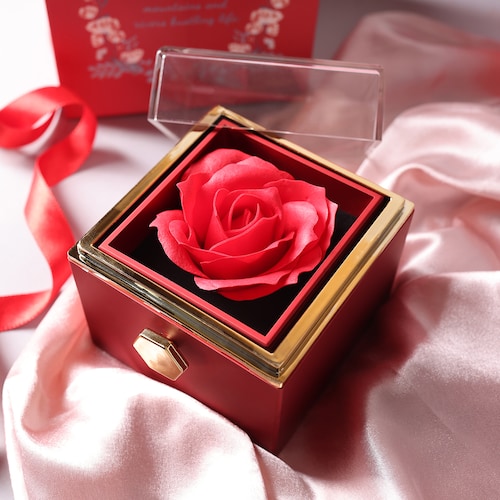 Buy Forever Love Neckless with Rose Box