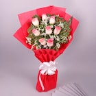 Pink roses exclusive bunch