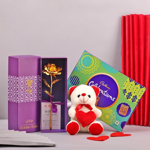 Buy Sweet Moments Set of Teddy and Cadbury Chocolates