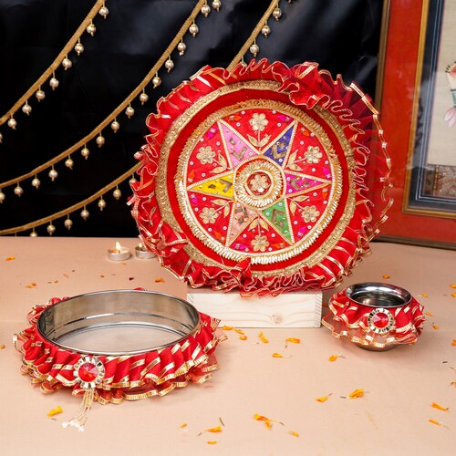 Buy Karwa Chuath Thali  Set