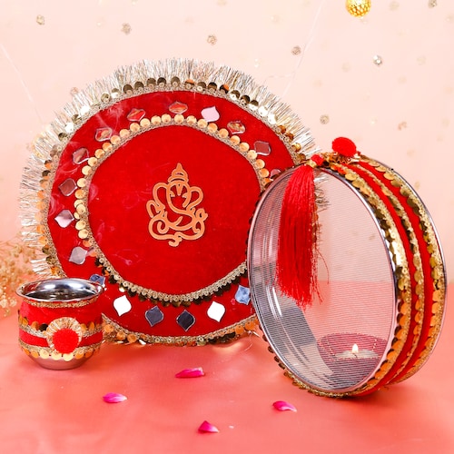 Buy Karwa Chuath Thali  Set