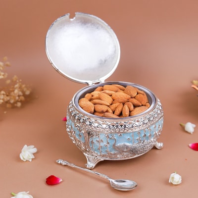 Almond Crunch in German Silver Box