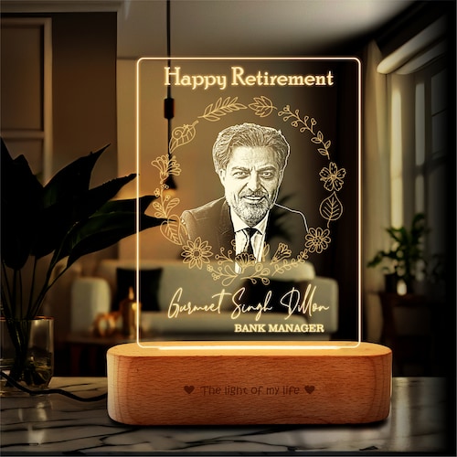 Buy Engraved Photo with Name for Retirement Gift