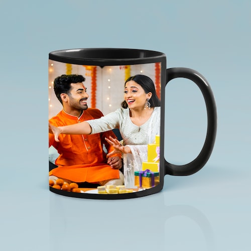 Buy Personalized Diwali Black Mug