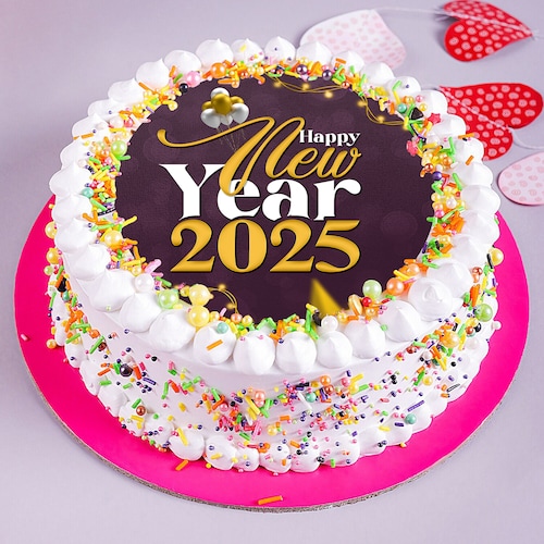 Buy New Year Celebration Vanilla Cake