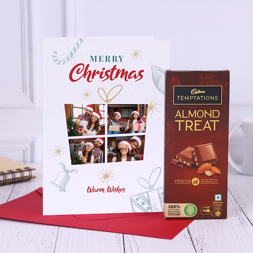 Buy Personalised Christmas Greeting with Chocolate