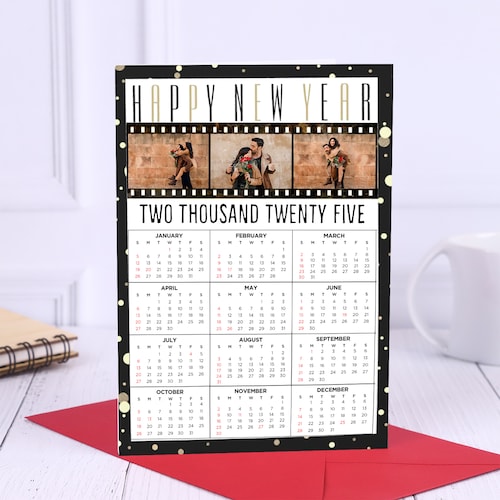 Buy Personalised New Year Calendar Card