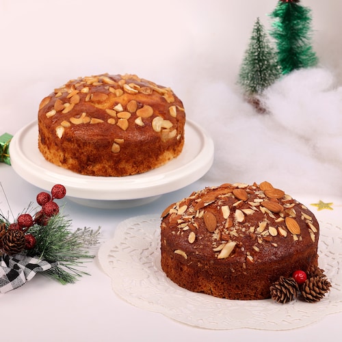 Buy Set of 2 Dry Cakes Almond And Cashew