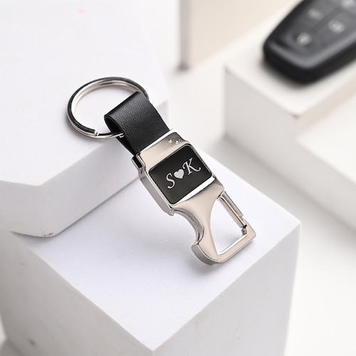 Buy Personalised Leather Metal Bottle Opener