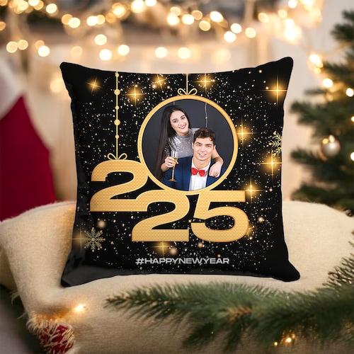 Buy Comfy New Year Personalized Cushion