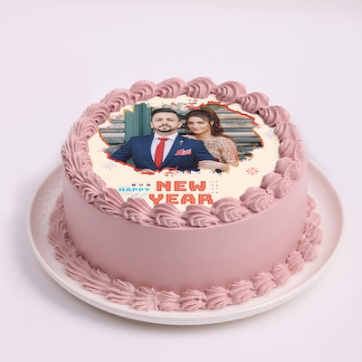 New Year Photo Cake