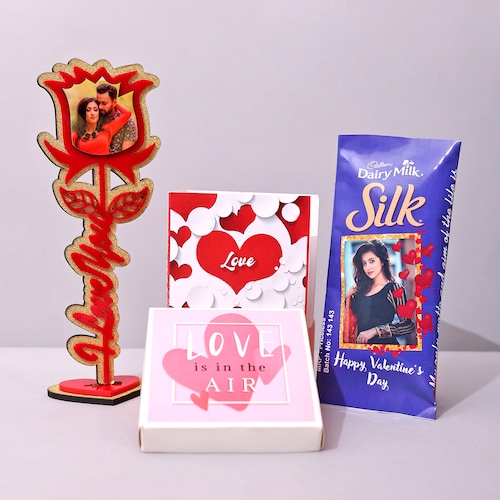 Buy Personalized Rose with Chocolate and Photo Album