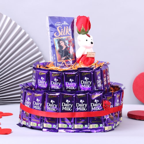Buy Chocolates Bouquet with Teddy Bliss