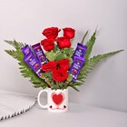 Delicious Love Roses and Chocolatey Bouquet