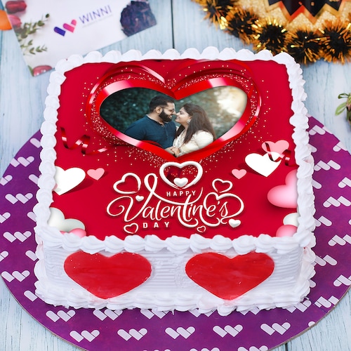Buy Vanilla Love Valentine Photo Cake
