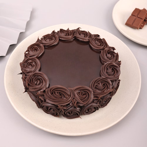 Buy Floral Elegance Chocolate Cake