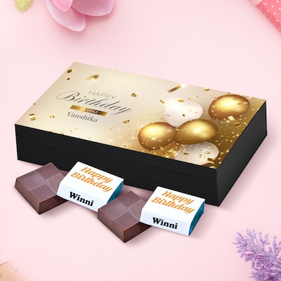 Happy Birthday Personalized Chocolates 6pcs Box
