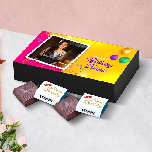 Buy Birthday Wishes Personalized Chocolate 6pcs Box