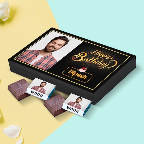 Buy Happy Birthday Personalized Chocolates 12pcs Box