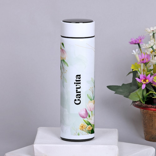 Buy Personalized White Temperature Bottle