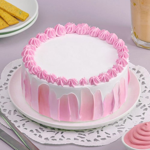 Buy Floral Vanilla Cream Cake For Corporate