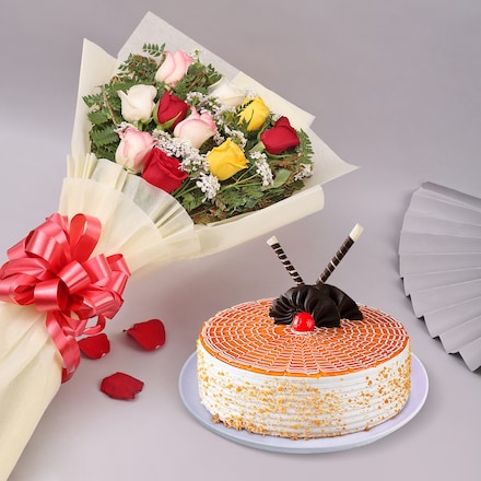 1 in cake and flowers delivery in Guwahati Winni