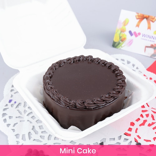 Buy Mini Chocolate Round Shape Cake 300 Gm