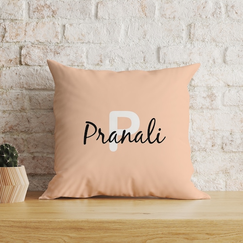 Buy Personalised Name Cushion With Initial