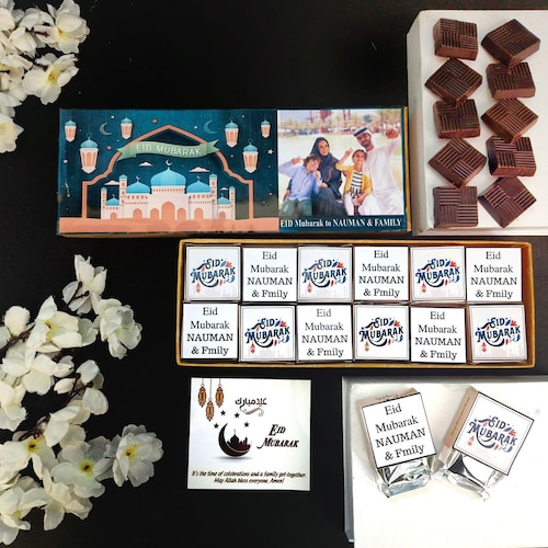 Buy Eid Mubarak Personalized Gift of Dry Fruits Chocolate