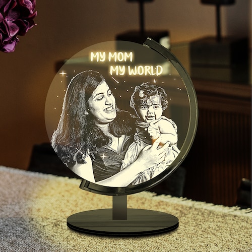 Buy My Mom My World Personalised Led Lamp