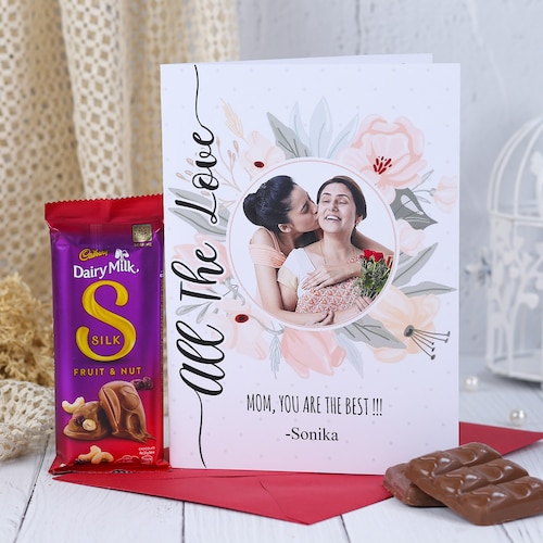 Buy Personalised Mothers Day Greeting Card with Chocolate