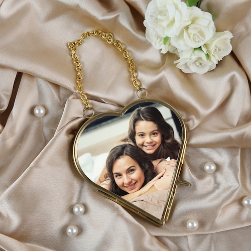 Buy Heart Shaped Personalized Brass Photo Frame