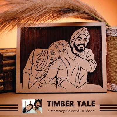 Personalised Classic Wooden Photo Plaque