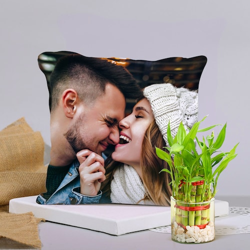 Buy Personalized Cushion With Lucky Bamboo