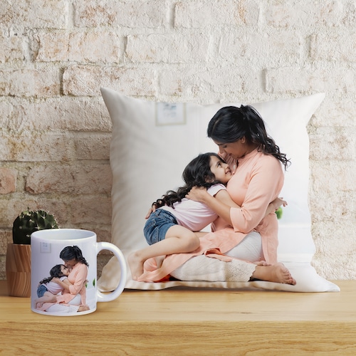 Buy Personalised Relaxing Cushion With Mug