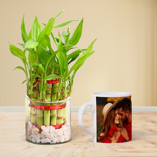 Buy Personalised Mug With Elegant Lucky Bamboo