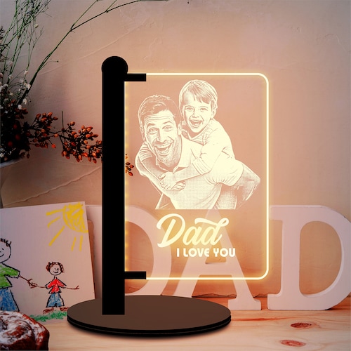 Buy Personalised Dad and Me Lamp